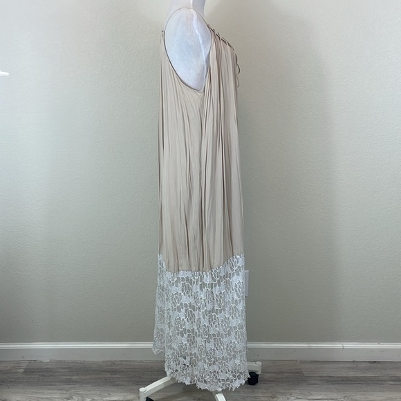 Soft Surroundings strap cream lace maxi dress size medium - Picture 4 of 8